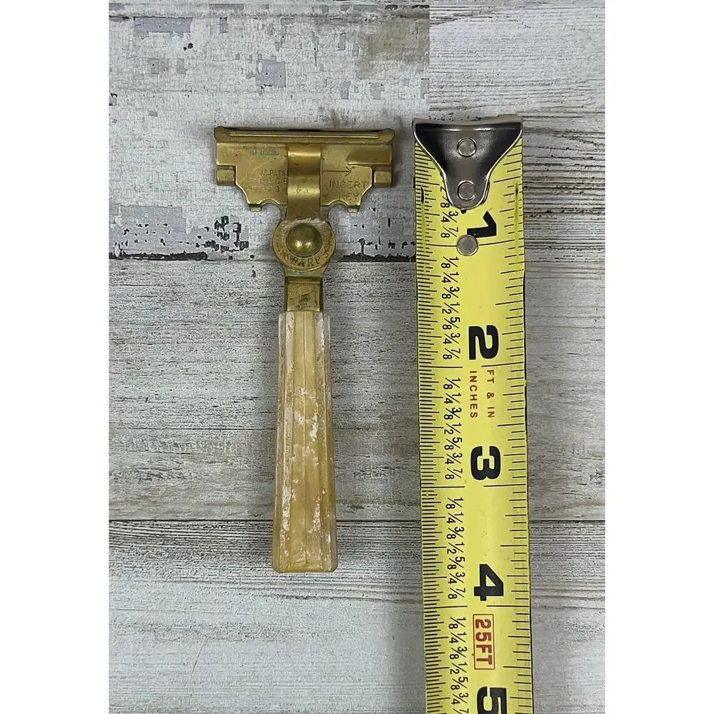 Vintage Schick Deluxe Injector Safety Razor Bakelite Handle Type E Brass USA